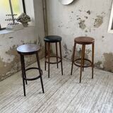 Set of three high bistro stools