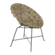 Vintage Mid-Century German Modern Round Woven Bamboo Armchair, 1960s