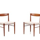 2 chaises de salle à manger en teck par HW Klein pour Bramin Mobler