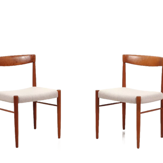 2 chaises de salle à manger en teck par HW Klein pour Bramin Mobler