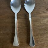Midcentury Denmark Sorensen sterling silver salad server set 1959