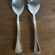 Set de couverts à salade midcentury Denmark Sorensen argent sterling 1959