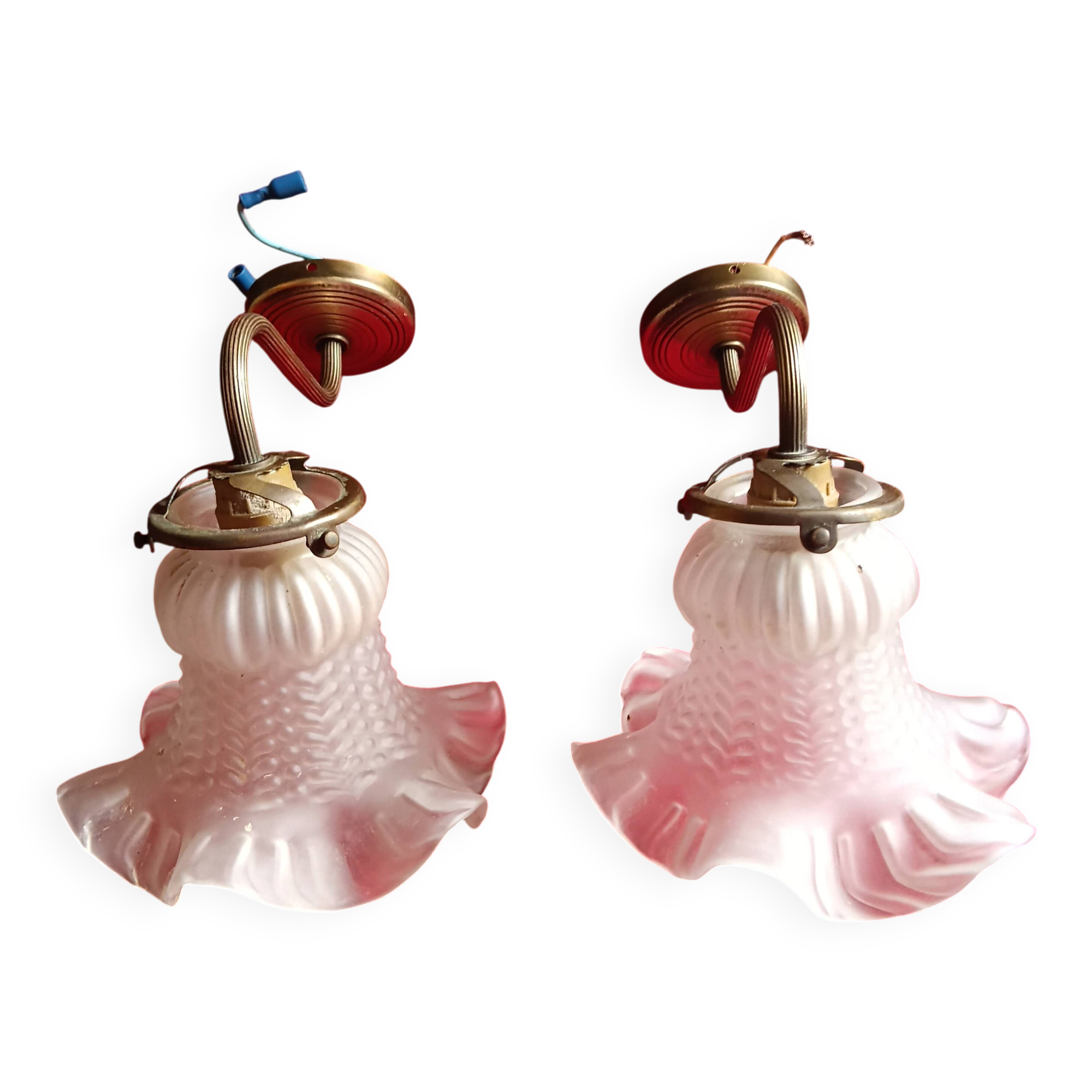 Paire d'appliques murales vintage style art deco