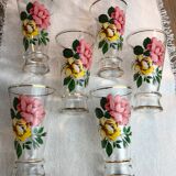 6 vintage high glasses