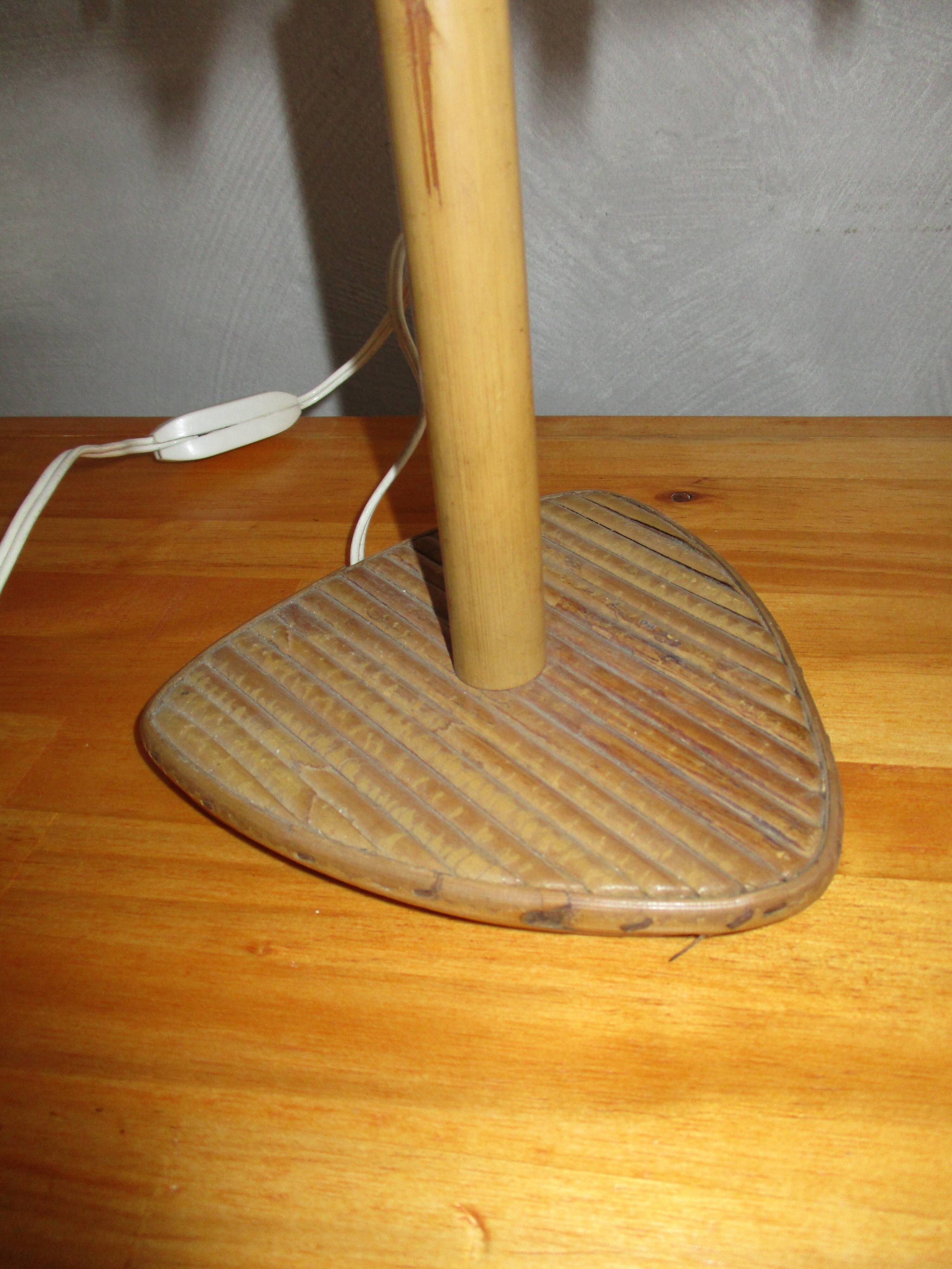 Vintage rattan lamp 50s 60s