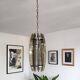 Glass chandelier, chrome and smoked glass in the Fontana Arte style from the 1970s.