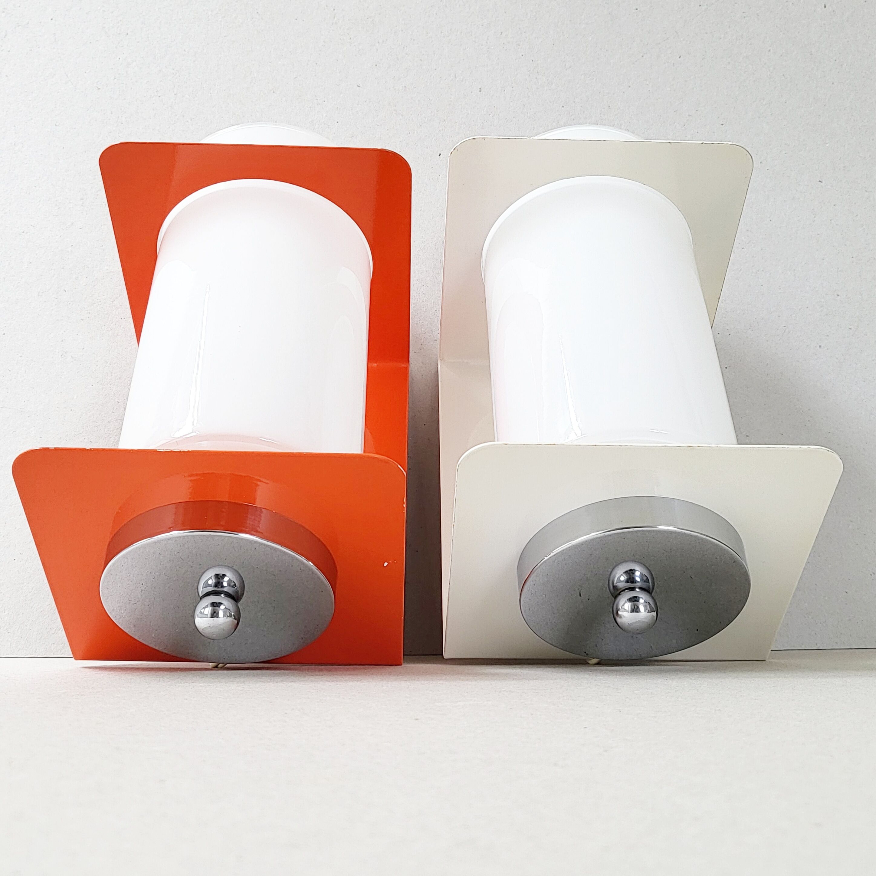 Pair of vintage wall lamps 1960 space age