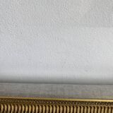 Old large glazed carved wooden frame