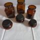Amber glass jars