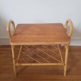 Rattan end table