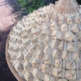 Vintage palm leaf pendant light