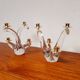 Schneider pair of vintage Crystal candlesticks