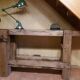 Antique Burgundian workbench in light oak