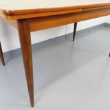 Vintage Scandinavian style rectangular dining table from the 50s 60s in teak with extensions