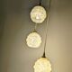 Vintage design chandelier in yellow Clichy glass