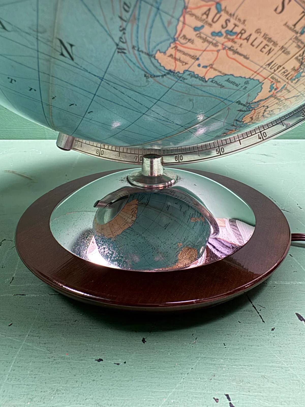 Vintage 1960s German Columbus Duo Glass Globe Lamp