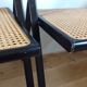 4 folding chairs cannage and black metal Cidue
