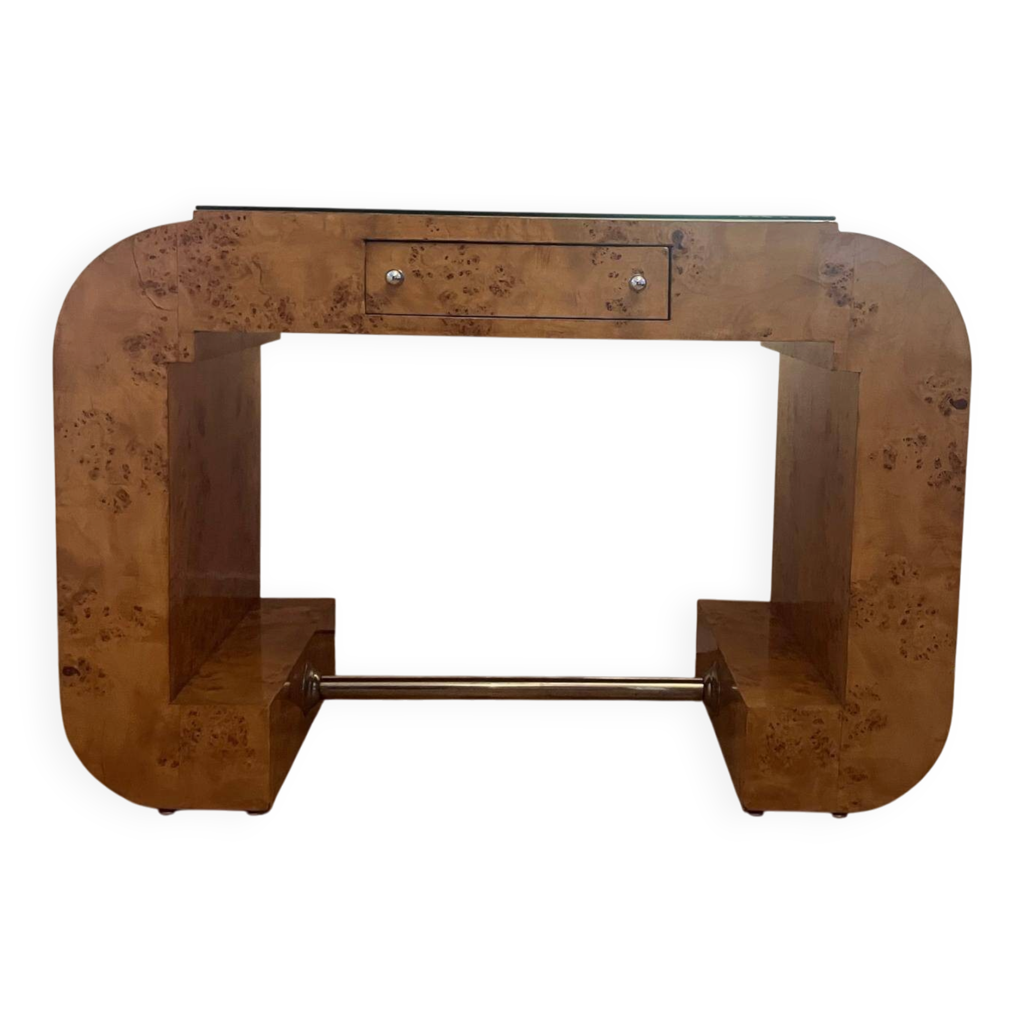 Art Deco Elm Burl Desk