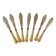 English fish knives in silver and ivory, 19th century