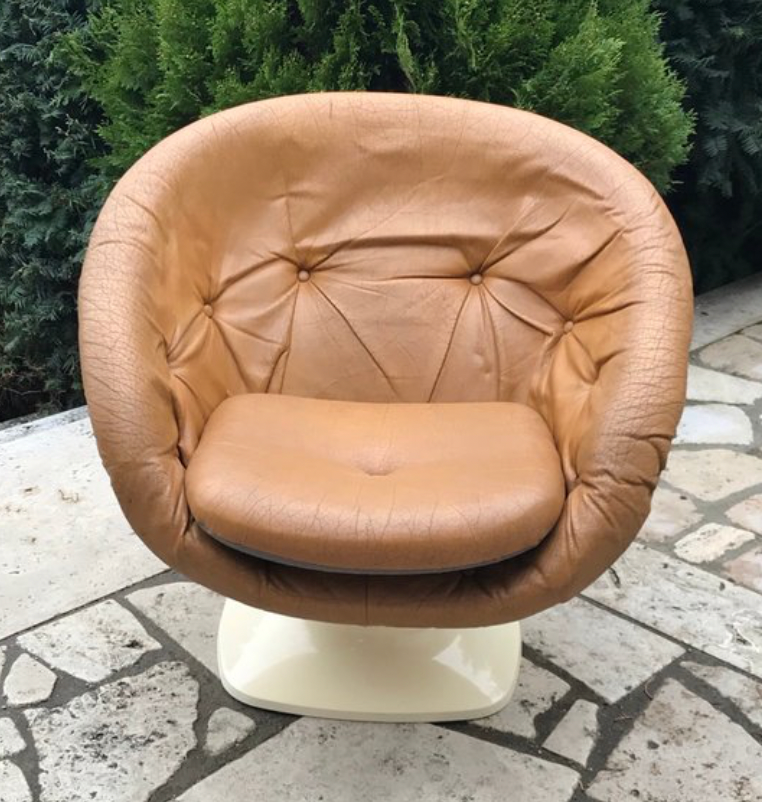 French Plastic Club Chair by Raphael Raffel, 1970s