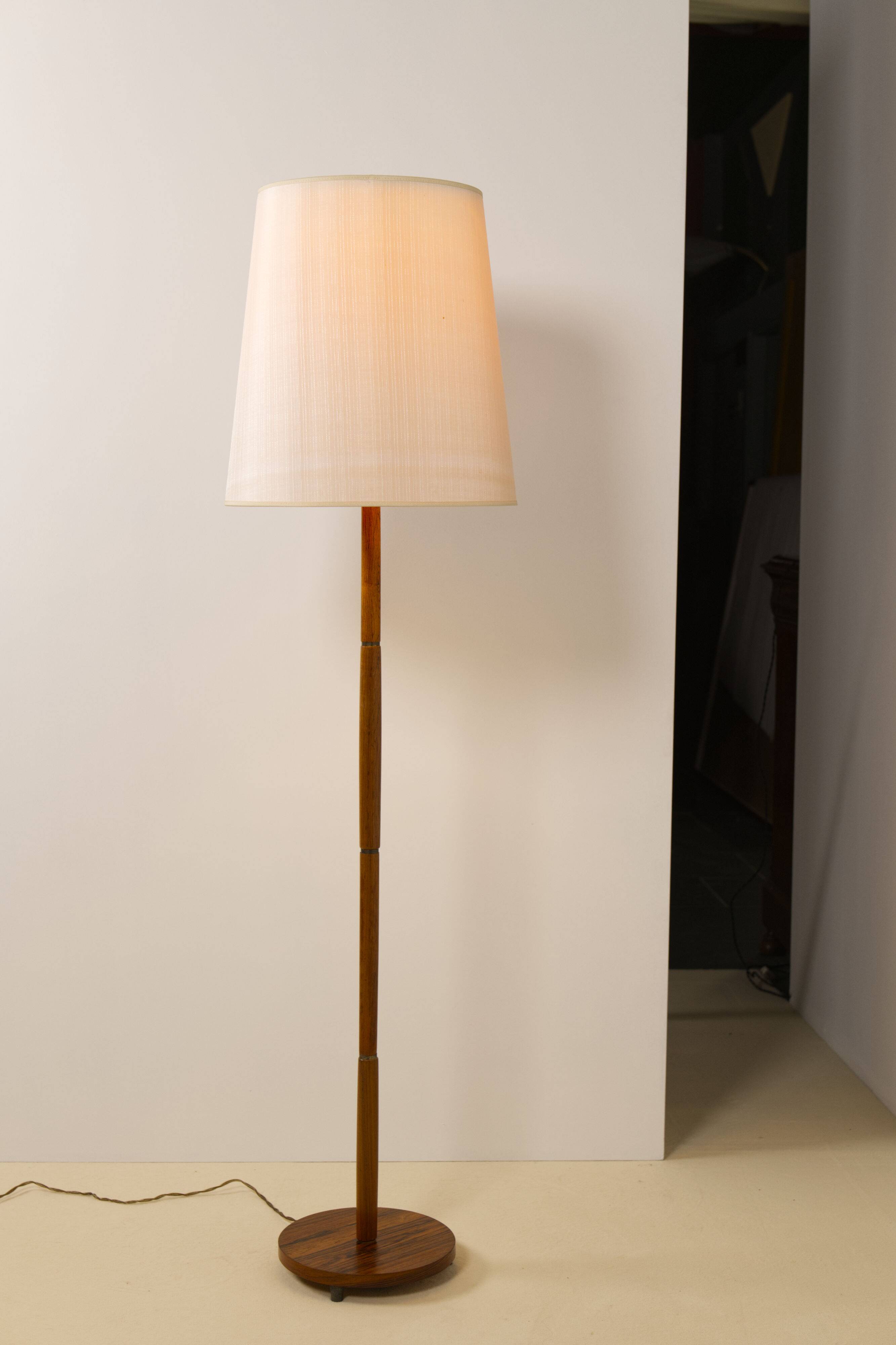 Rosewood floor lamp, Danish design, 1960s