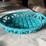 Vintage Vallauris woven ceramic dish