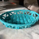 Vintage Vallauris woven ceramic dish