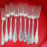 10 forks in silver metal Ercuis