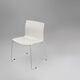 Mid-century white design chair with metal frame and plastic seat, Belgium