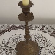 French Vintage Bronze Candlestick With Lovely Acanthus Leaf Detail 5165