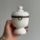 Antique white porcelain candy box