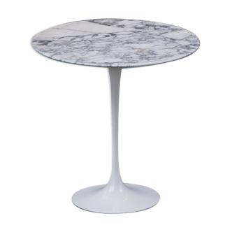 Calacatta marble tulip pedestal table by Eero Saarinen - Ø 51 cm - Knoll