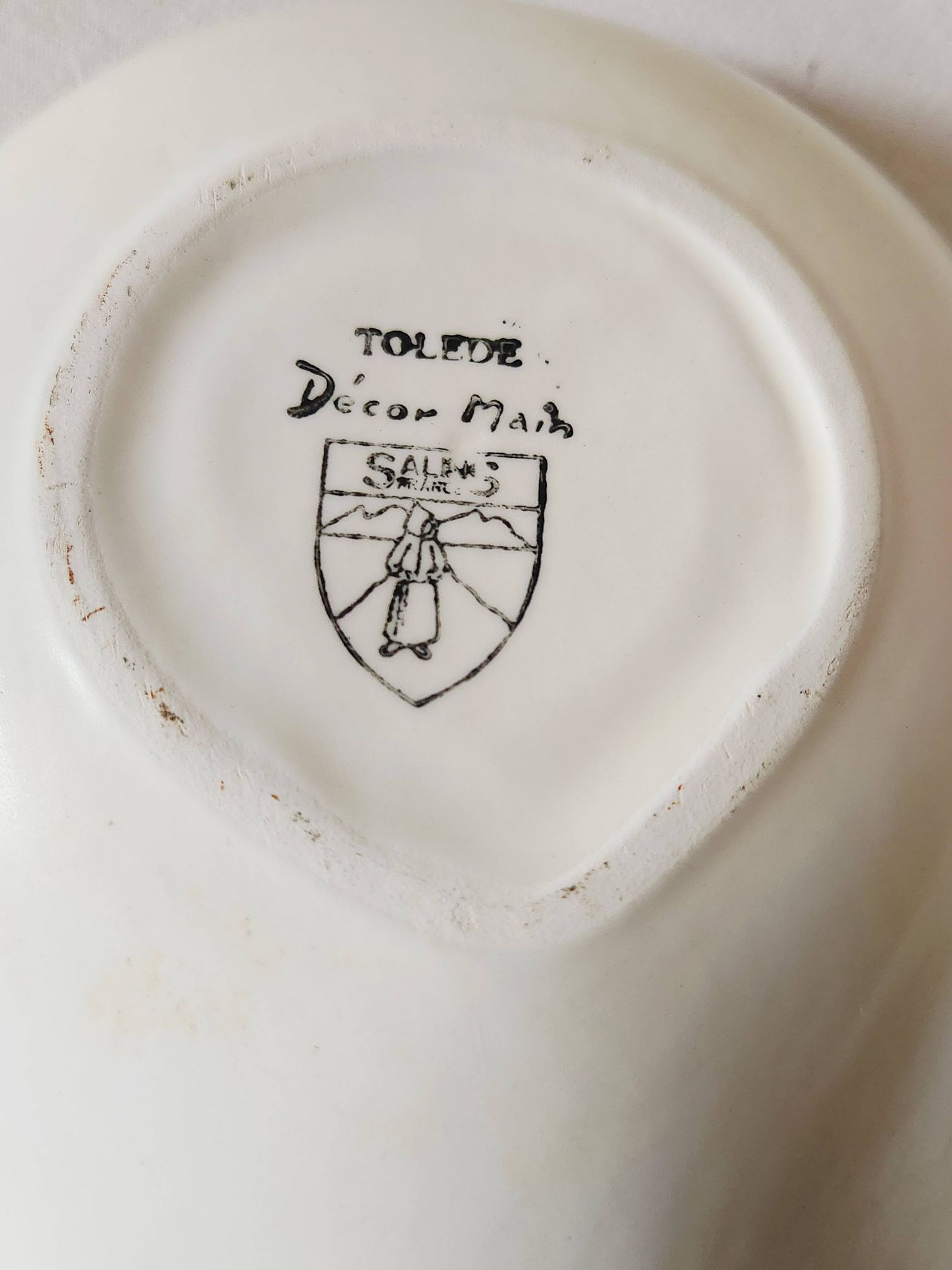 Vintage french 1960s 2x salins tolede - toledo serving bowls black olive