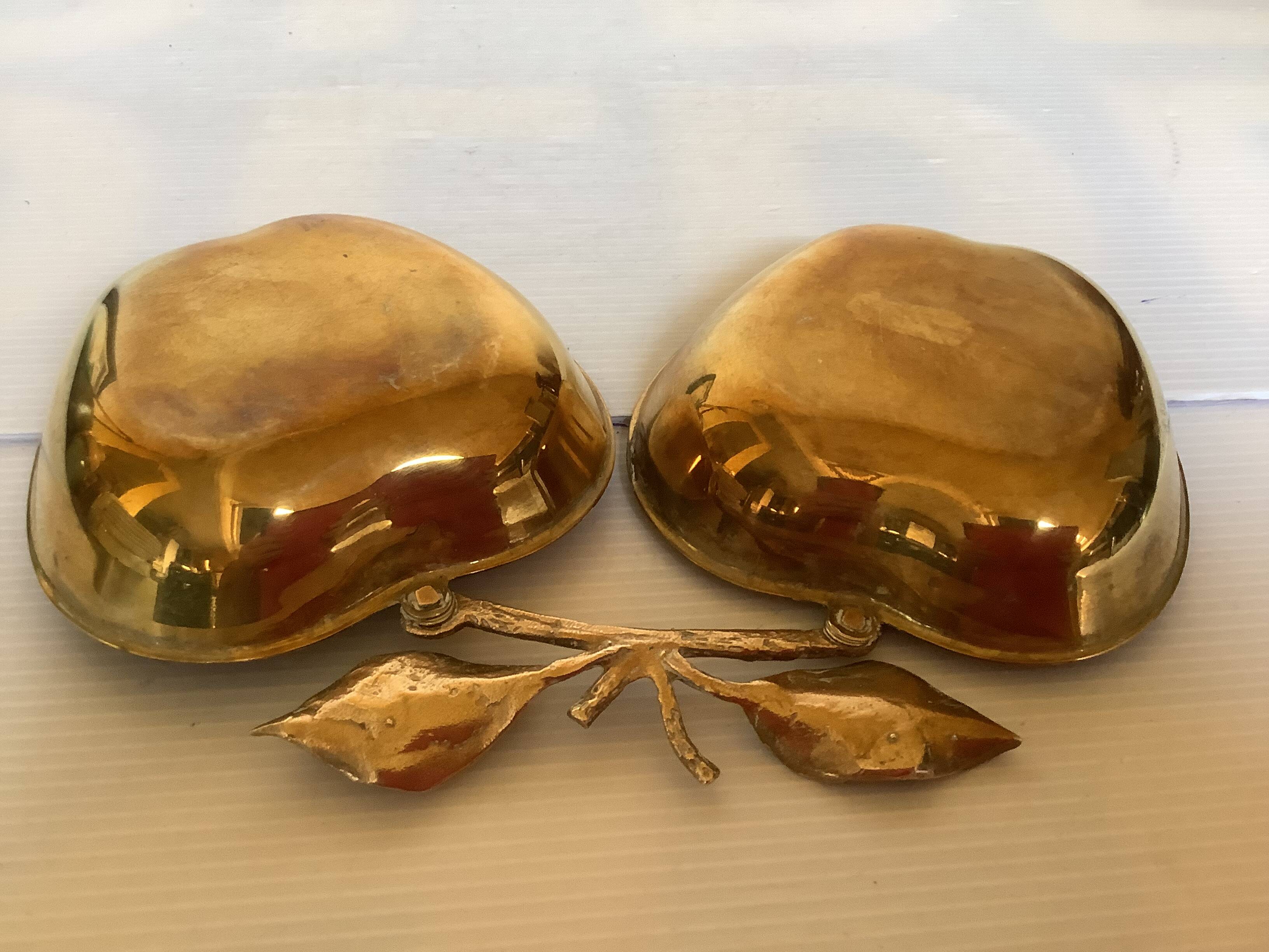 Double brass apple tray