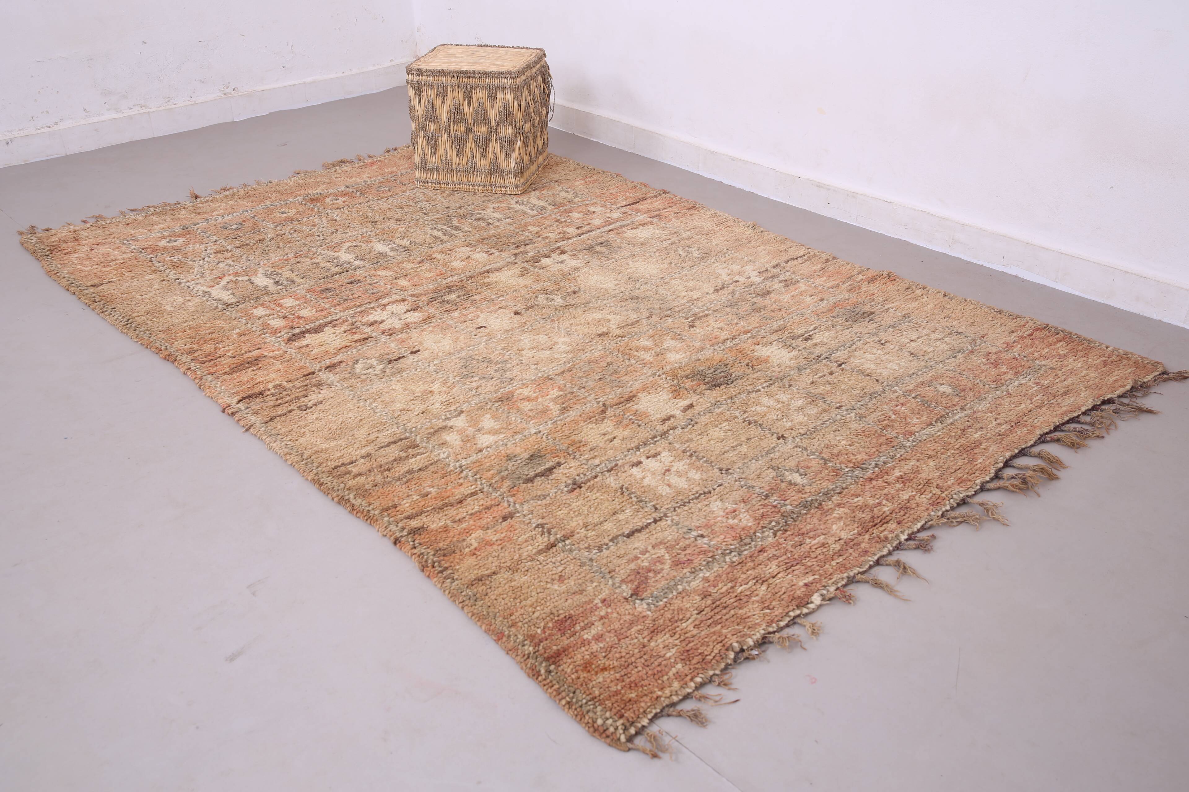 Peach Vintage Moroccan Rug 174 x 263 cm - Berber Wool Rug - Handmade rug