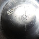 2 old hallmarked pewter 3-branch candlesticks
