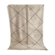 Moroccan Berber carpet Beni Ouarain ecru with black diamonds 300x217cm