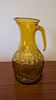 Italian pitcher textured amber glass 70's