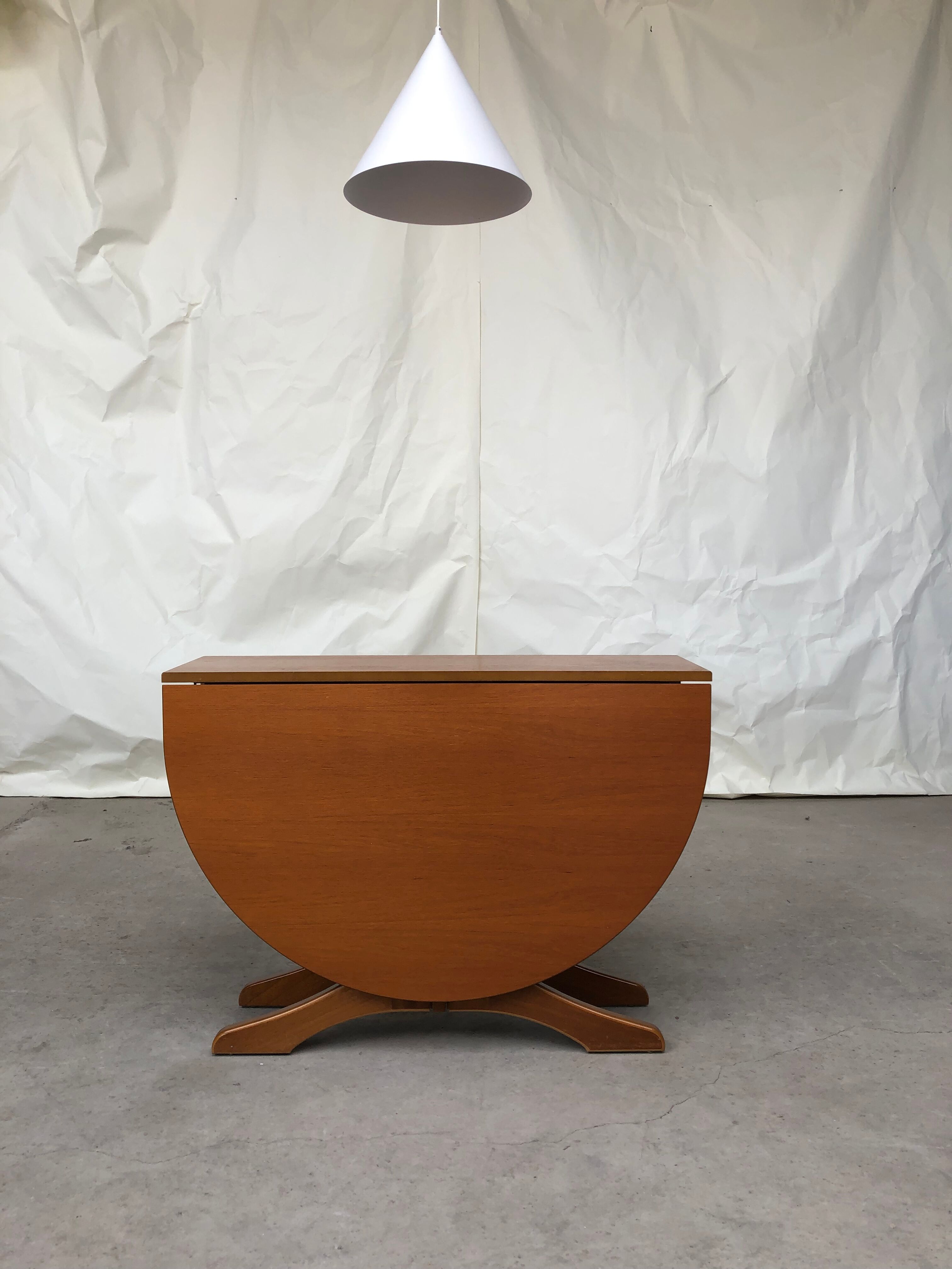 Vtg Mid Century Extending Drop Leaf Dining Gate Leg Compact Table Retro Danish