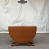 Vtg Mid Century Extending Drop Leaf Dining Gate Leg Compact Table Retro Danish