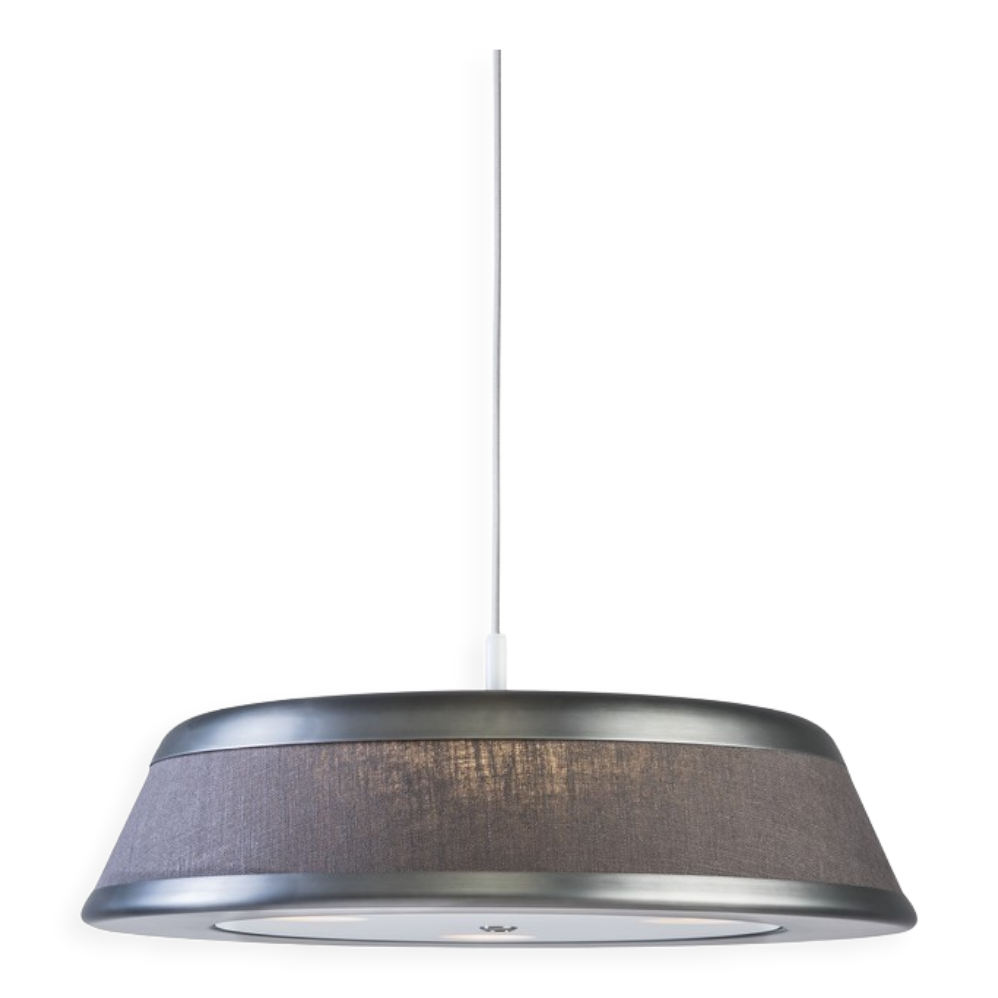 Suspension vigo structure oxidized gray / dark gray linen casambi belid