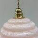 Art Deco pendant lamp in pink Clichy glass