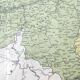 Vintage map of Belgium and Luxembourg 43x43cm from 1950