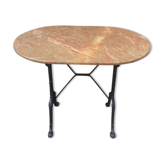 Marble oval bistro table