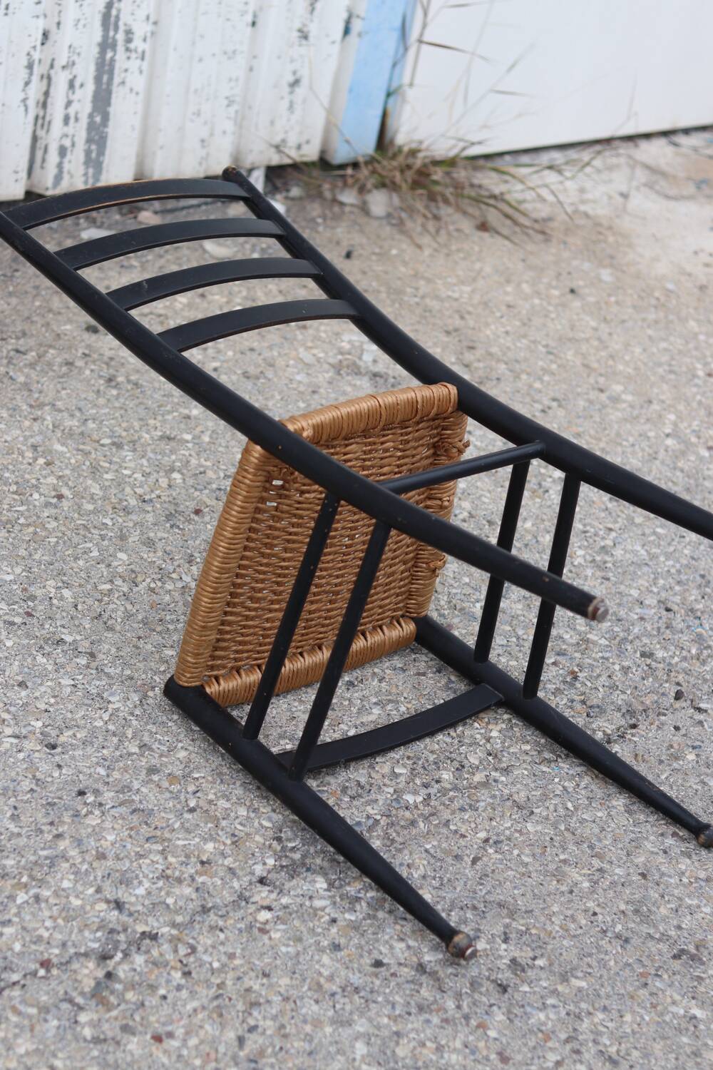 Italian black wooden chair