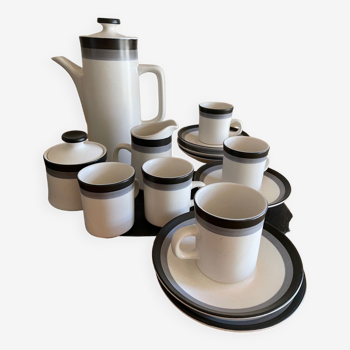 Japanese ceramic coffee set Arrow Stone