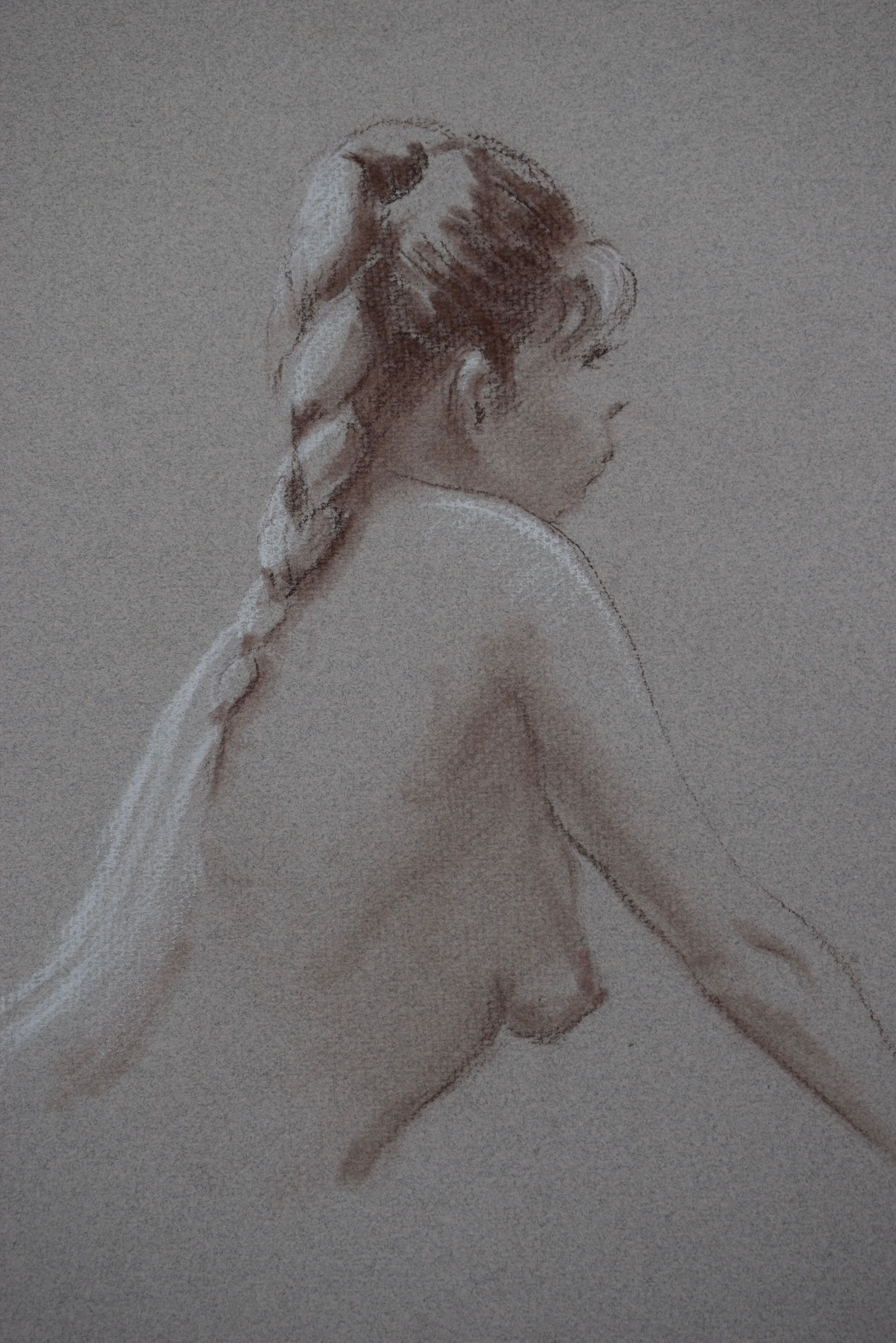 Sketch study nude pencil drawing academic