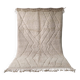 Large Ecru Beni Ouarain Rug, Chevron and Diamond Patterns - 208x300cm