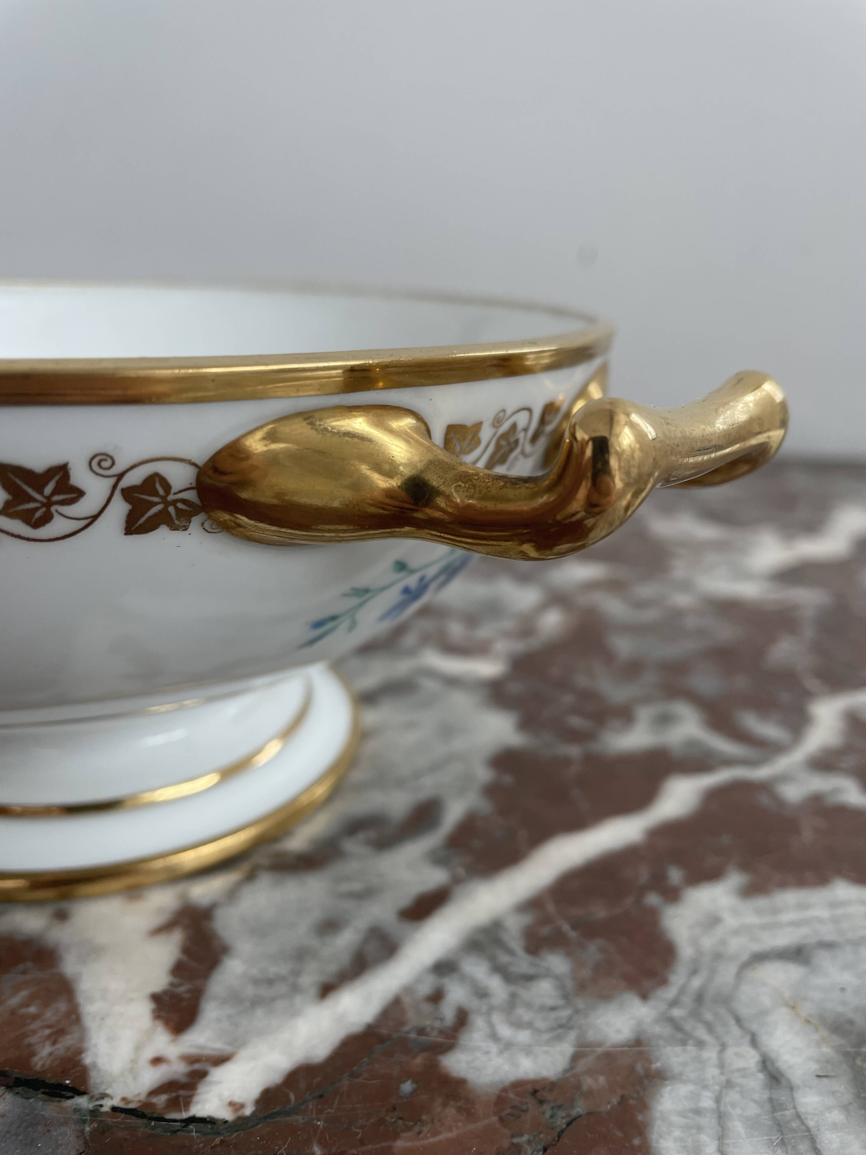 Antique, bezel, Sèvres porcelain, Royal Manufacture, 19th century, Louis-Philippe period