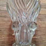 Vase art déco en verre moulé
